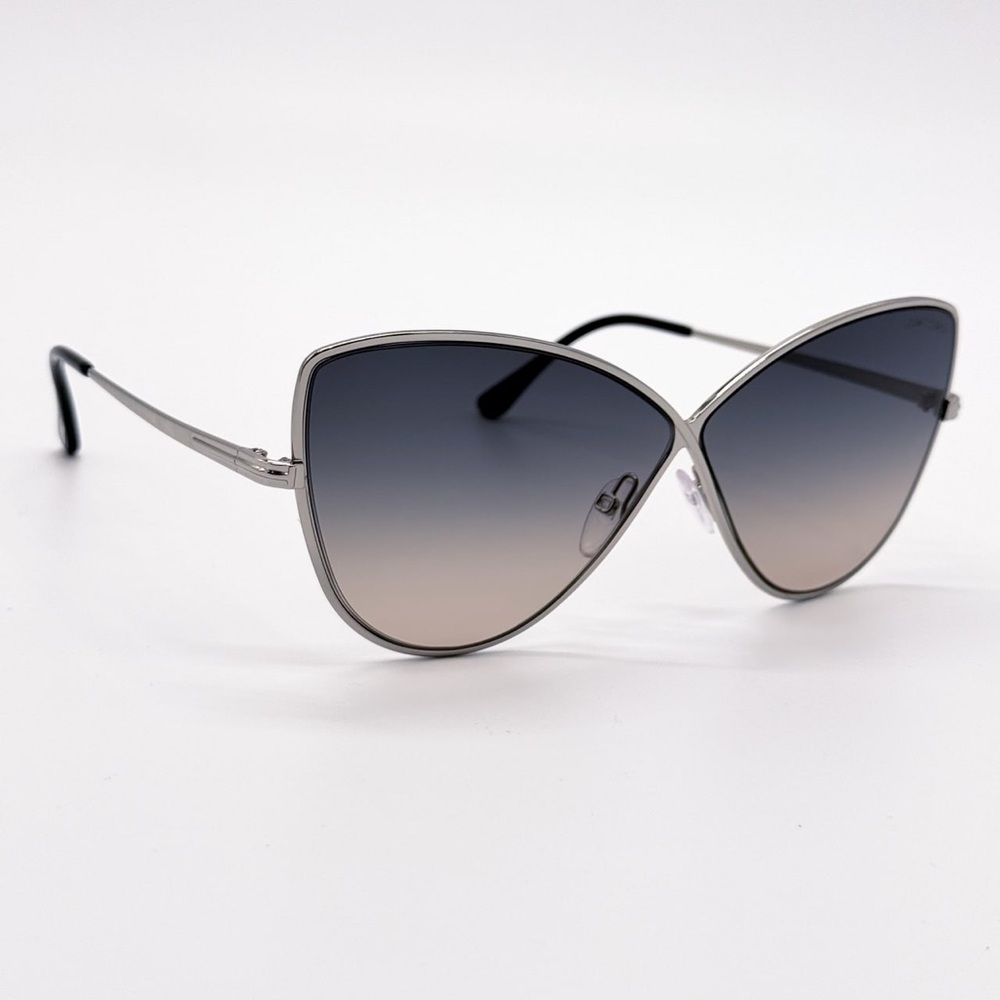 NEW TOM FORD TF569 16B SILVER WOMEN SUNGLASSES ELISE-02 FT0569/S 16B EYEWEAR - Picture 3 of 11